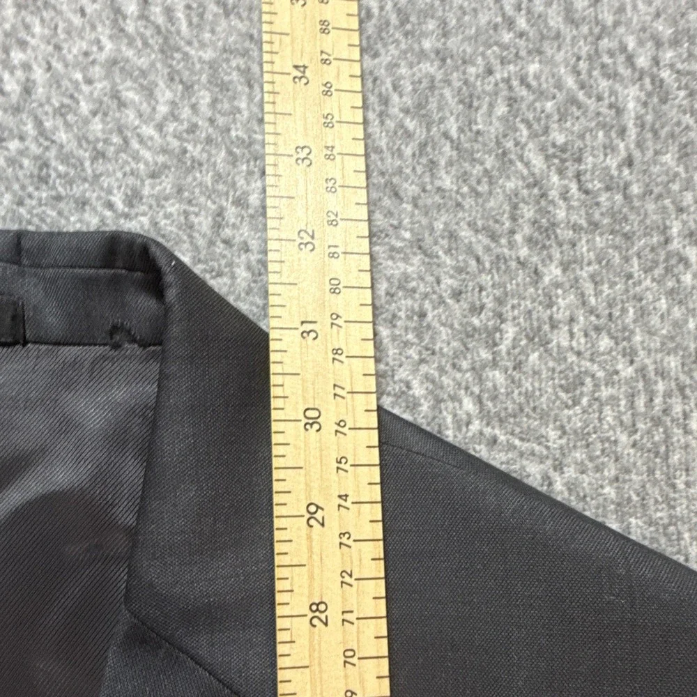 EGARA Black Slim Fit 2pc Worsted Wool Suit Made in Italy 39R/39W